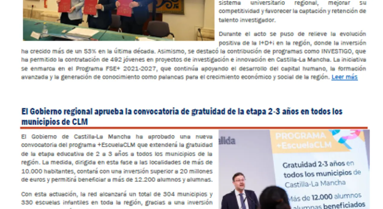 Boletín FSE+ CLM 2º Trimestre 2026
