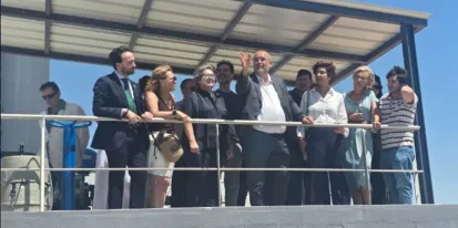 Foto de autoridades en la inauguración de la EDAR de El Provencio-San Clemente