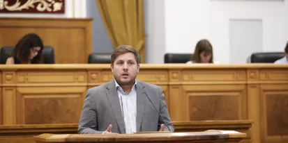 El consejero de Fomento, Nacho Hernando en su comparecencia en las Cortes