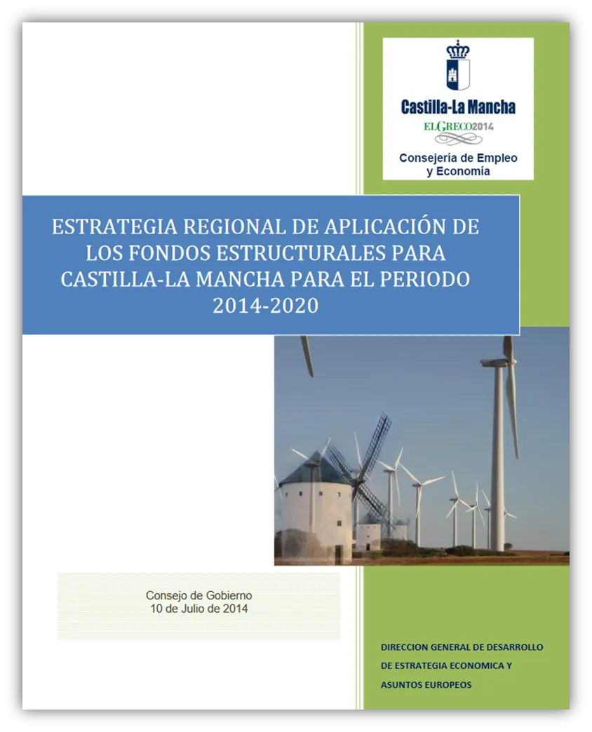 Portada Estrategia Regional para la aplicación de los Fondos Estructurales y de Inversión 2014-2020